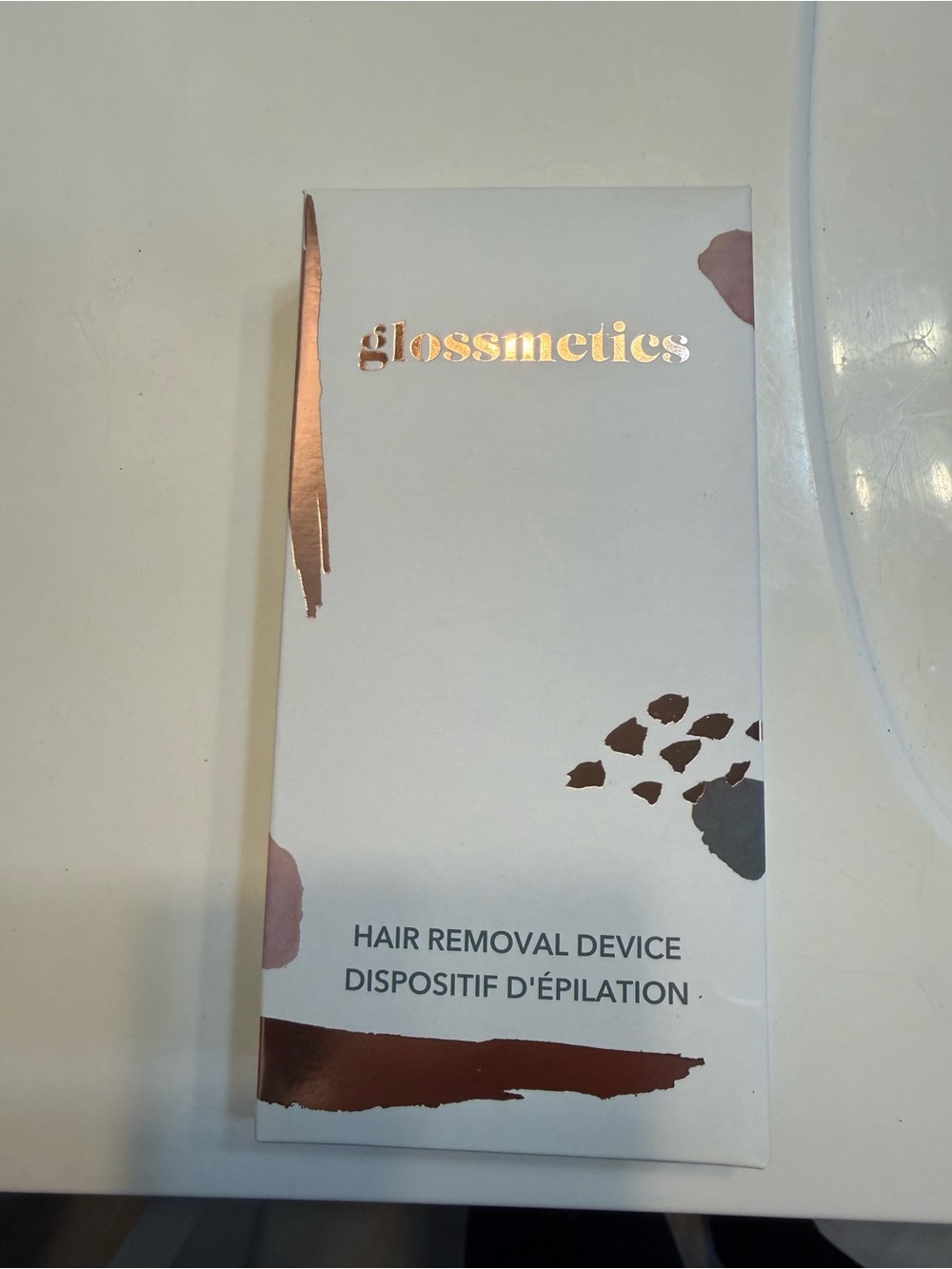 Glossmetics Rose Gold & White Hair Removal Device